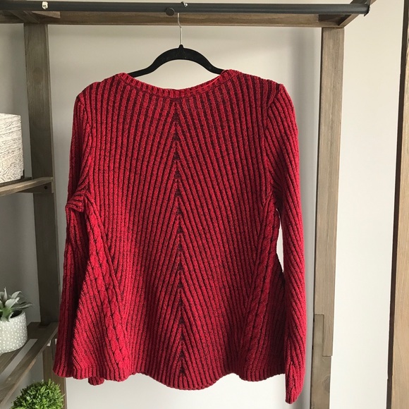 Style & Co Red Ribbed Cozy Sweater - Picture 8 of 8